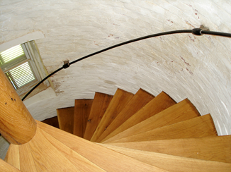 Down stairs